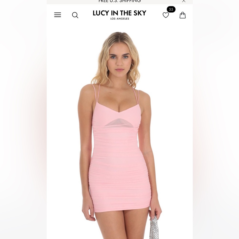 Lucy in the Sky Pink Bodycon Cocktail Dress